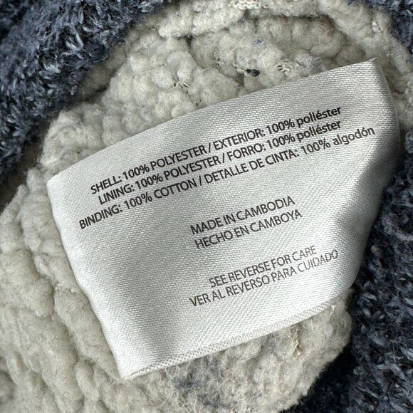 ORVIS Sweater Mens XL Brighton Sherpa Fleece Lined 1/4 Zip Marled Pullover Blue - Picture 13 of 16